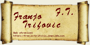 Franjo Trifović vizit kartica